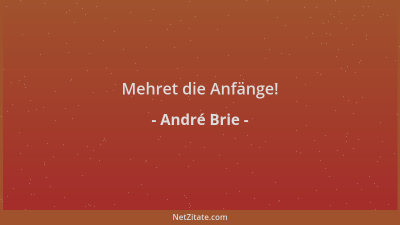 André Brie - Mehret die Anfänge!...
