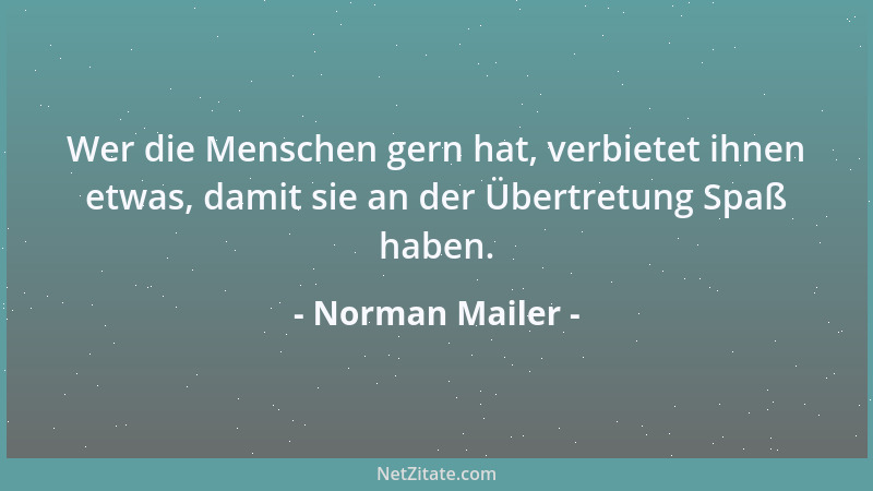 Norman Mailer - Die Nächstenliebe wäre leichter, wenn der Nächste nicht so nahe wäre....