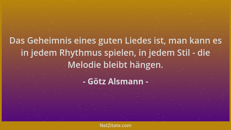 Götz Alsmann - Das Geheimnis eines guten Liedes ist, man kann es in jedem Rhythmus spielen, in jedem Stil - die Melodie ble...