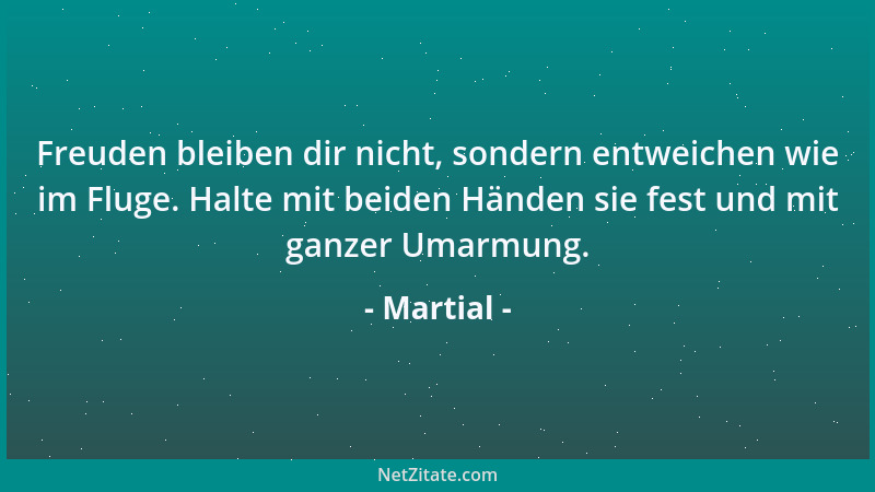 Martial - Vertusche einen Fehler, und die Welt wird Schlimmstes vermuten....
