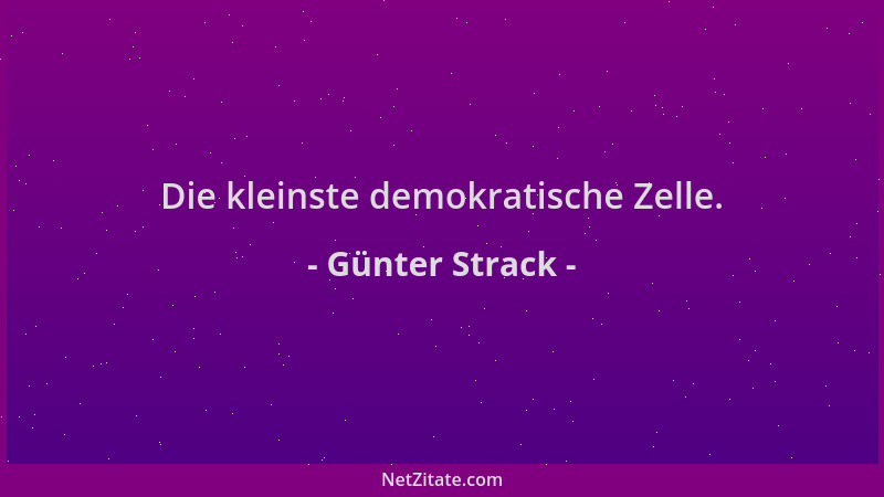 Günter Strack - Die kleinste demokratische Zelle....