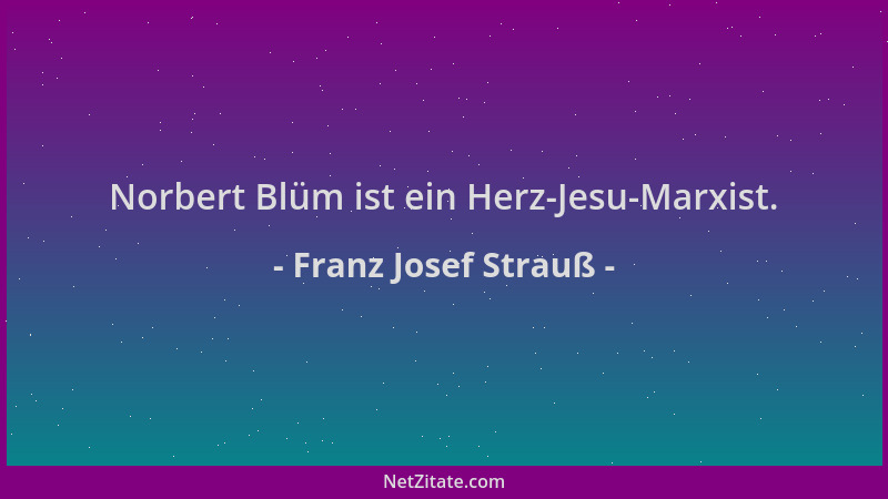 Franz Josef Strauß - Norbert Blüm ist ein Herz-Jesu-Marxist....