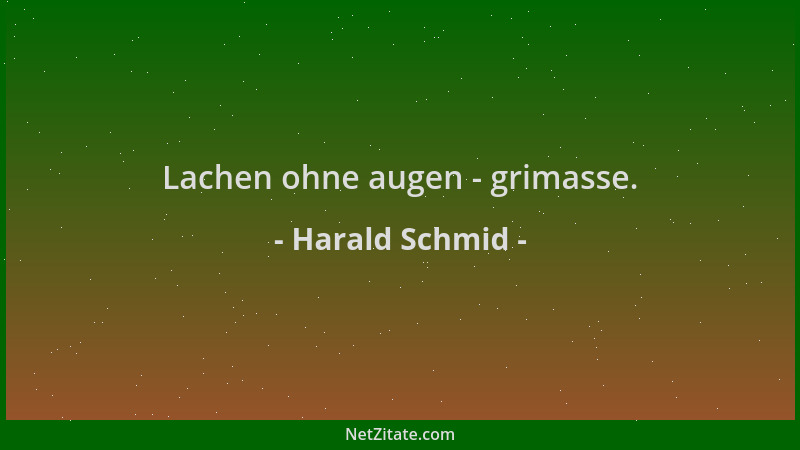 Harald Schmid - Lachen ohne augen - grimasse....