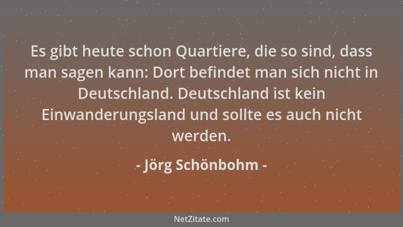 Jörg Schönbohm - Es gibt heute schon Quartiere, die so sind, dass man sagen kann: Dort befindet man sich nicht in Deutschla...
