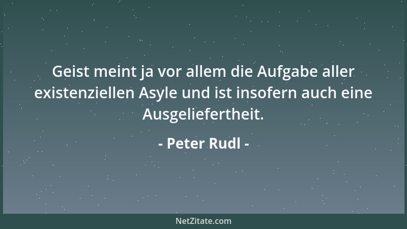 Peter Rudl - Kultur? Was lange währt und zu lange dauert....