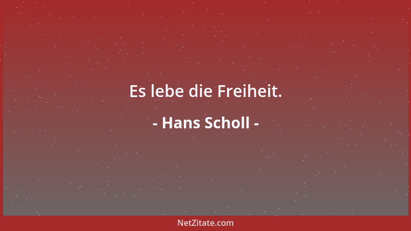 Hans Scholl - Es lebe die Freiheit....
