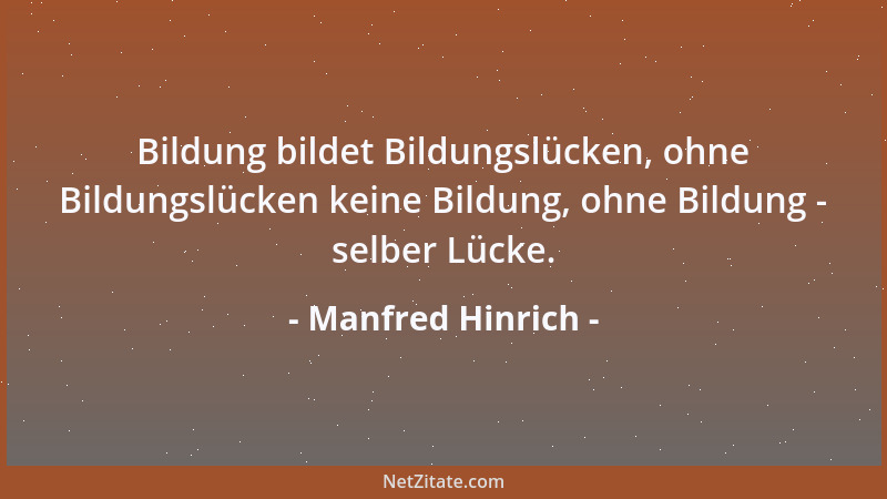 Manfred Hinrich - Eigne Fehler verkennen sich besser....