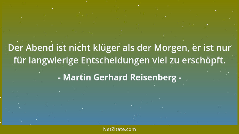 Martin Gerhard Reisenberg - Auch eine baumelnde Seele kann zum Damoklesschwert werden....