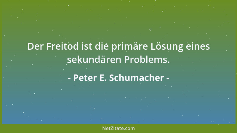 Peter E. Schumacher - Gegen das Haar in der Suppe ist an sich nichts einzuwenden. Problematisch wird es erst, wenn der Kopf...
