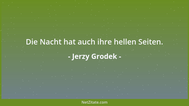 Jerzy Grodek - Die Nacht hat auch ihre hellen Seiten....