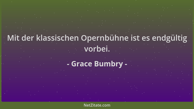 Grace Bumbry - Mit der klassischen Opernbühne ist es endgültig vorbei....