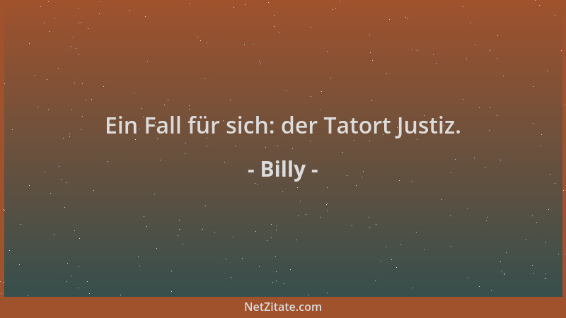 Billy - Ein Fall für sich: der Tatort Justiz....