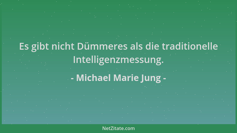 Michael Marie Jung - Es gibt nicht Dümmeres als die traditionelle Intelligenzmessung....