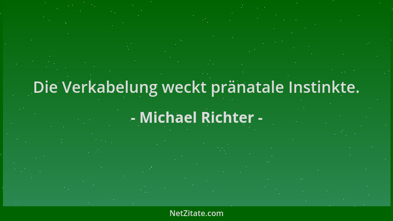 Michael Richter - Die Verkabelung weckt pränatale Instinkte....