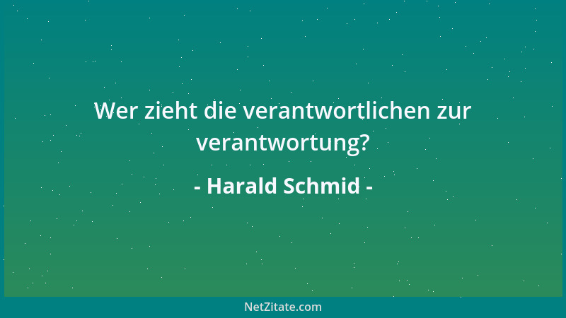 Harald Schmid - Wer zieht die verantwortlichen zur verantwortung?...
