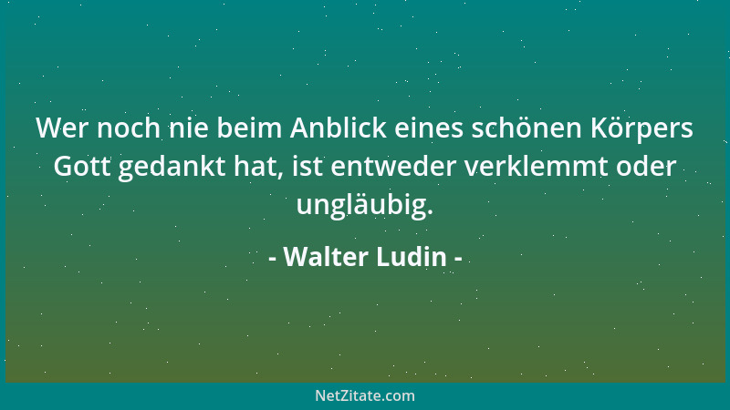 Walter Ludin - Ärger kostet nichts, aber schadet viel....