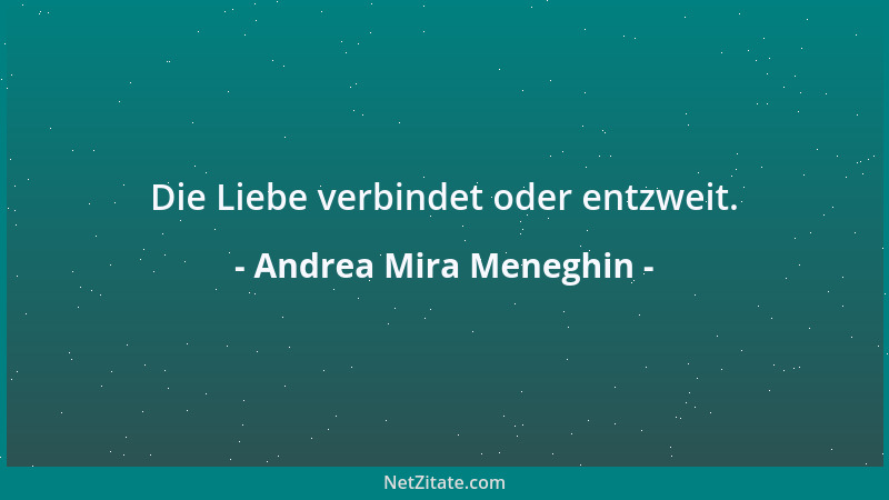 Andrea Mira Meneghin - Die Liebe verbindet oder entzweit....