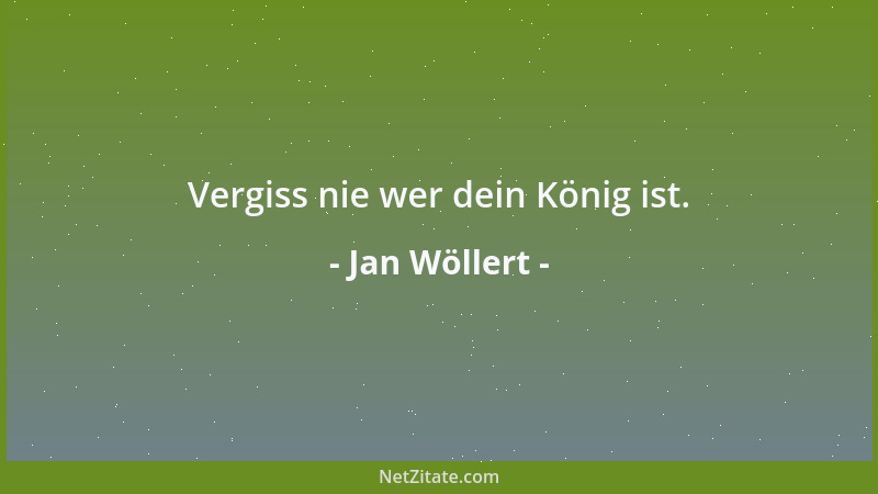 Jan Wöllert - Vergiss nie wer dein König ist....
