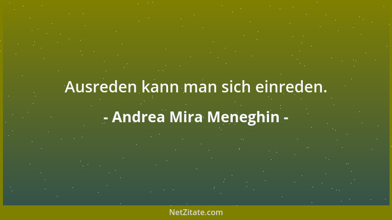 Andrea Mira Meneghin - Ausreden kann man sich einreden....