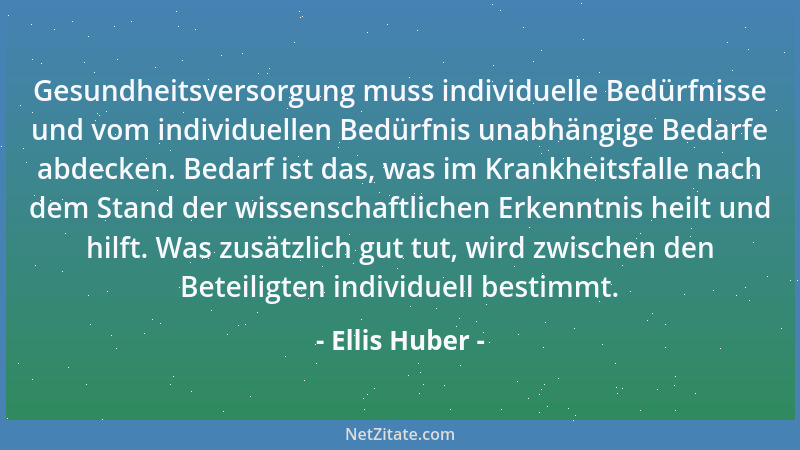 Ellis Huber - Die Abstimmung zwischen individuellem Bedürfnis und gesellschaftlichem Anliegen gelingt in einer solidarische...
