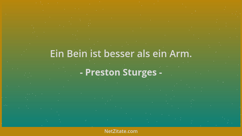 Preston Sturges - Ein Bein ist besser als ein Arm....