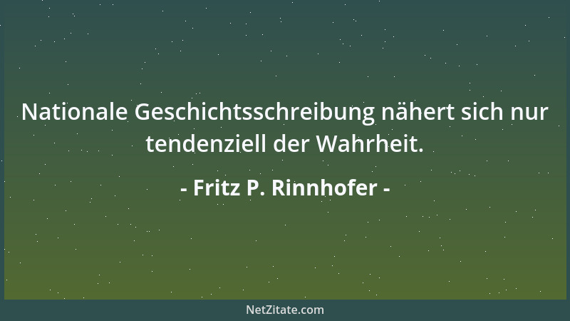 Fritz P. Rinnhofer - Miteinander ist ein latentes Gegeneinander....