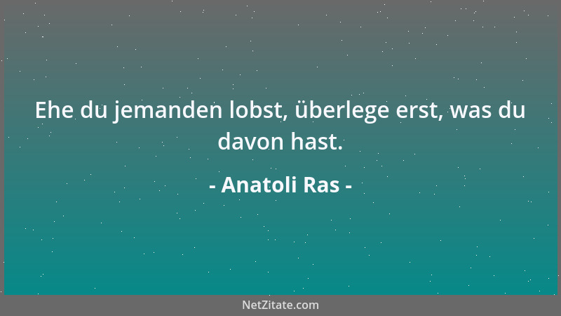 Anatoli Ras - Schafe und Wölfe, seid nett zueinander!...
