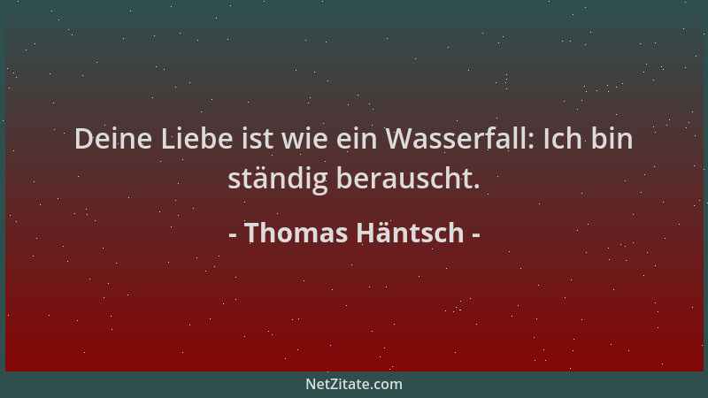 Thomas Häntsch - Deine Liebe ist wie ein Wasserfall: Ich bin ständig berauscht....