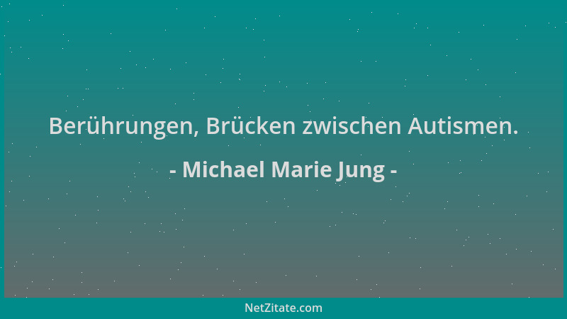 Michael Marie Jung - Berührungen, Brücken zwischen Autismen....