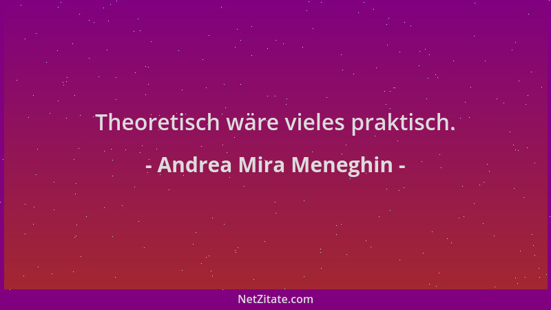 Andrea Mira Meneghin - Theoretisch wäre vieles praktisch....