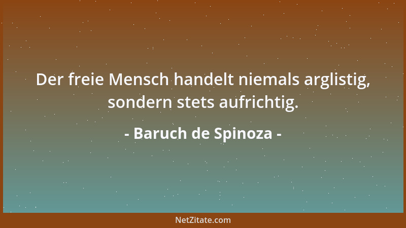 Baruch de Spinoza - Der König sei durchweg der Geist des Staates, der Rat der äußeren Sinne oder des Körpers, durch welchen...