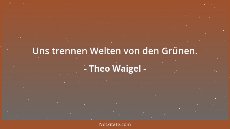 Theo Waigel - Das politische Programm der Grünen ist eine Gefahr für Deutschland....