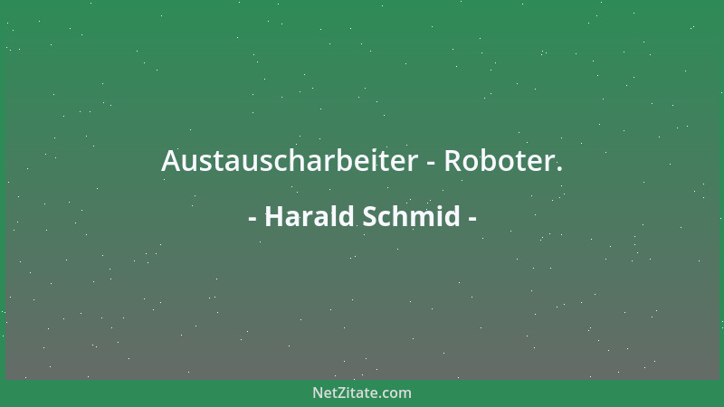 Harald Schmid - Austauscharbeiter - Roboter....