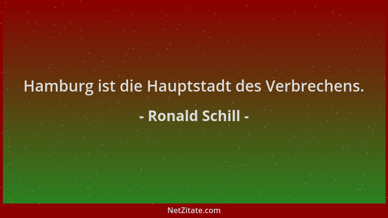 Ronald Schill - Hamburg ist die Hauptstadt des Verbrechens....