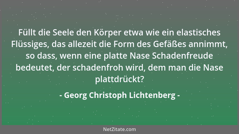 Georg Christoph Lichtenberg - Man gibt über lyrischen Gedichten oft die Versart an I-uuI-I-uuuIpp. Wenn man die Gedanken da...