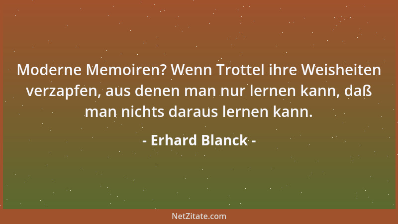 Erhard Blanck - Was keiner sehen will: Zinsen sind eine wichtige Ursache für Inflation....