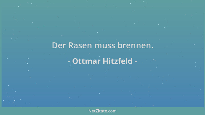 Ottmar Hitzfeld - Der Rasen muss brennen....
