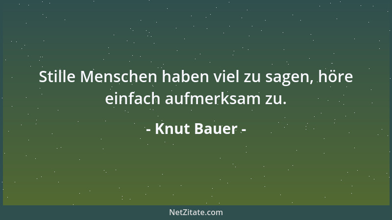 Knut Bauer - Verbringe mehr Zeit, deine Seele klingen zu lassen, anstatt sie zu stimmen....