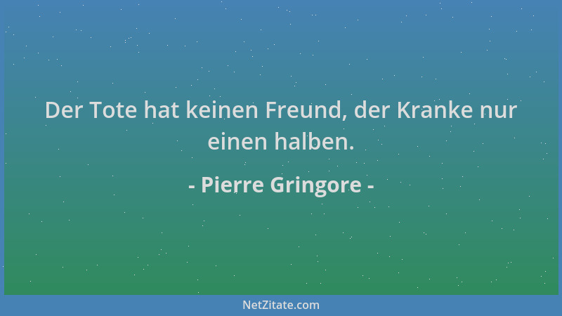 Pierre Gringore - Der Tote hat keinen Freund, der Kranke nur einen halben....