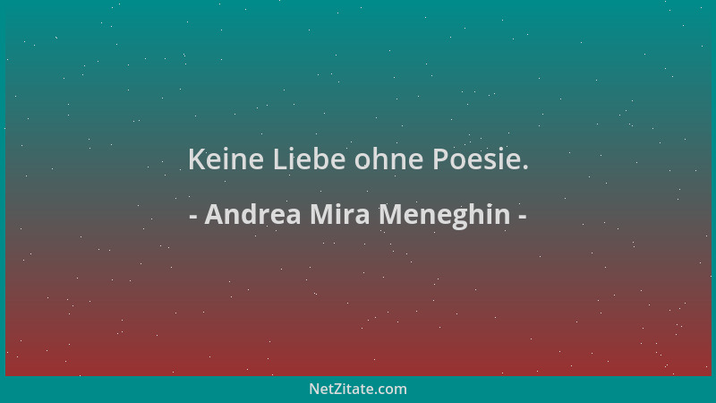 Andrea Mira Meneghin - Keine Liebe ohne Poesie....