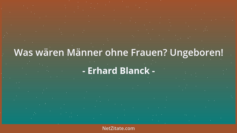 Erhard Blanck - Bei Muskeln und Denken scheint es nur ein Entweder - Oder zu geben....