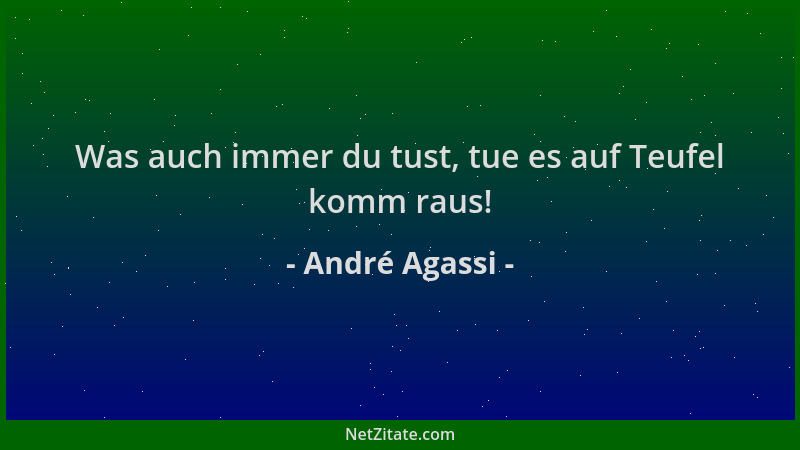 André Agassi - Was auch immer du tust, tue es auf Teufel komm raus!...