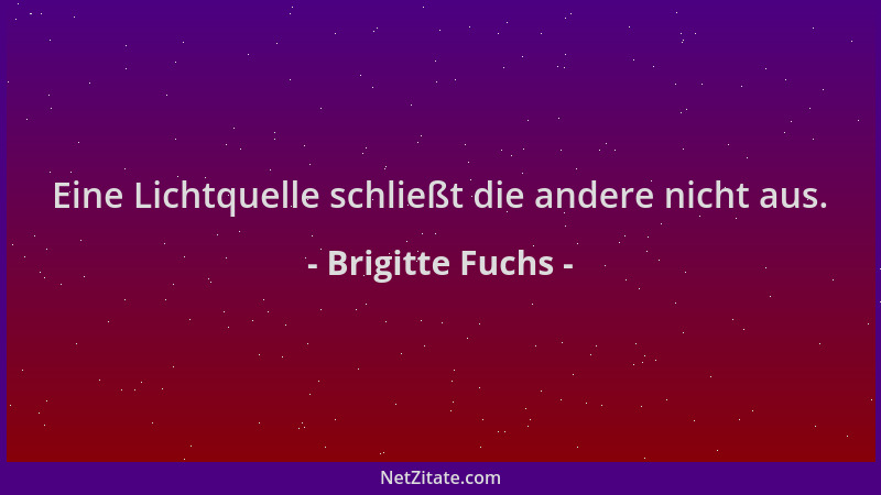 Brigitte Fuchs - Eine Lichtquelle schließt die andere nicht aus....