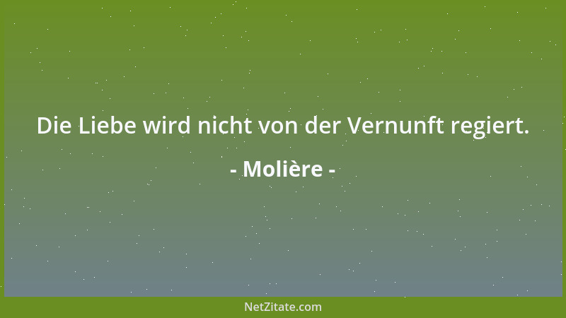 Molière - Die Liebe wird nicht von der Vernunft regiert....