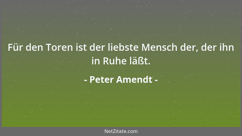 Peter Amendt - Selbstlosigkeit ist keine Triebfeder der Politik. Aber um so lieber schmückt sie sich damit....