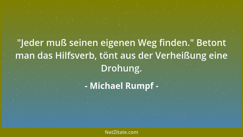 Michael Rumpf - Beliebige Deutbarkeit schlägt um in Bedeutungslosigkeit....