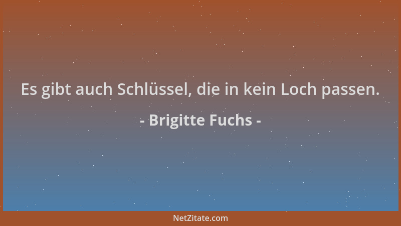 Brigitte Fuchs - Es gibt auch Schlüssel, die in kein Loch passen....