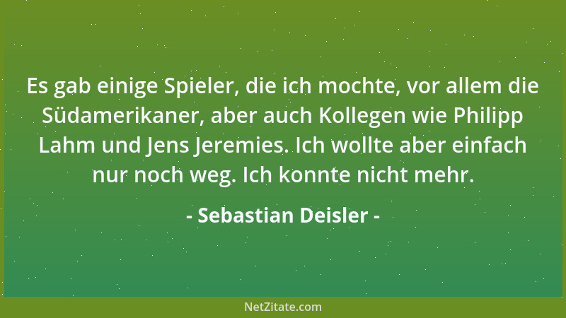 Sebastian Deisler - Ich war der Kleinste und wollte es den Großen zeigen....