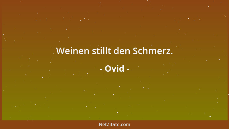 Ovid - Weinen stillt den Schmerz....