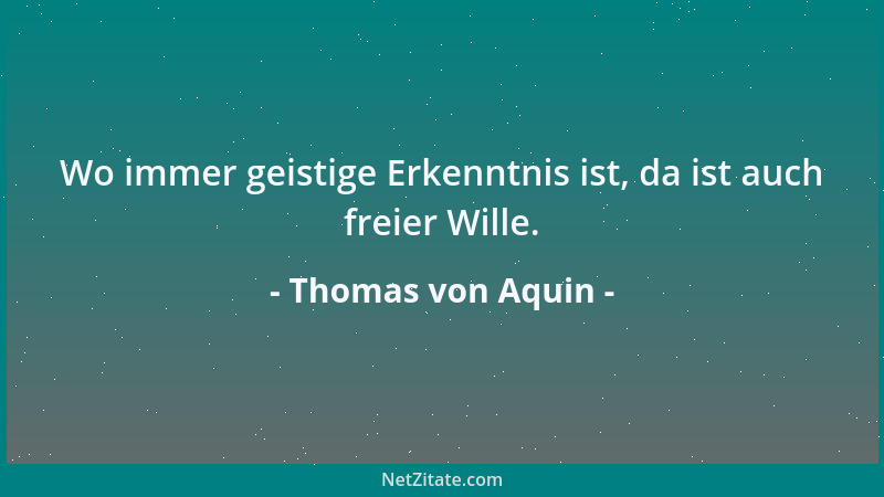 Thomas von Aquin - Das, was wir aus Liebe tun, tun wir im höchsten Grade freiwillig....